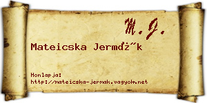 Mateicska Jermák névjegykártya
